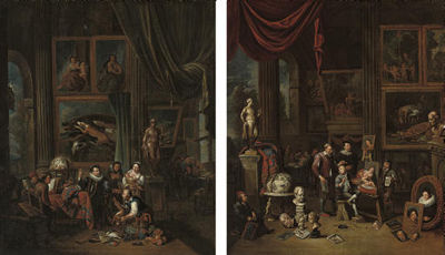 Sample artwork by Balthasar Van Den Bossche (1681 - 1715), known for genre interior painting - View similar artists and auction records