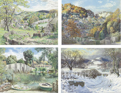 Sample artwork by Stanley Roy Badmin (1906 - 1989), known for landscape watercolor painting, etching, lithography, book illustration - View similar artists and auction records