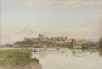 Evening light over Windsor Castle by Fritz Althaus - Auction record, sale price, and art valuation. Compare with similar artists and explore comparable artworks.