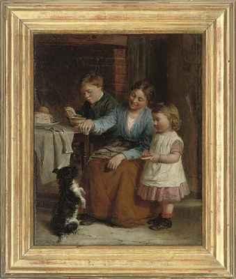 Begging his bread