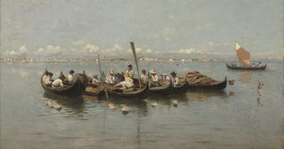 Fishermen on the Venetian lagoon