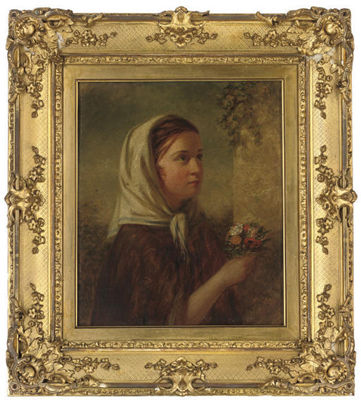 Young girl holding posies