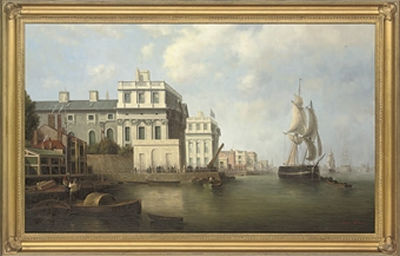 A trading ship off shore, Greenwich