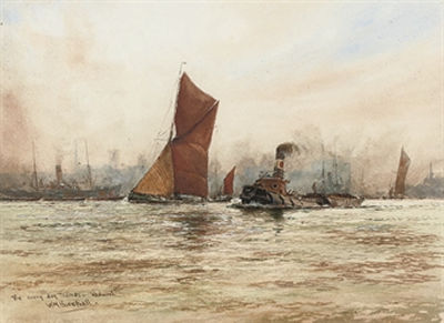 The every day Thames - Woolwich by William Minshall Birchall - Auction record, sale price, and art valuation. Compare with similar artists and explore comparable artworks.