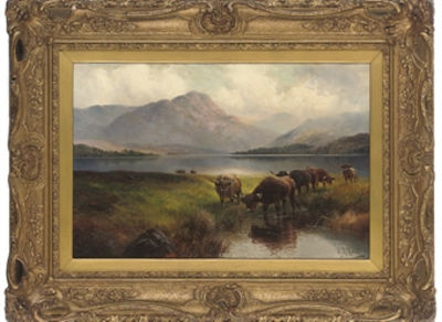Highland cattle, Loch Venachar, Perthshire