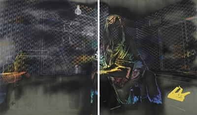Staple agony - II (Plastic Memory) (diptych) by Justin Ponmany - Auction record, sale price, and art valuation. Compare with similar artists and explore comparable artworks.