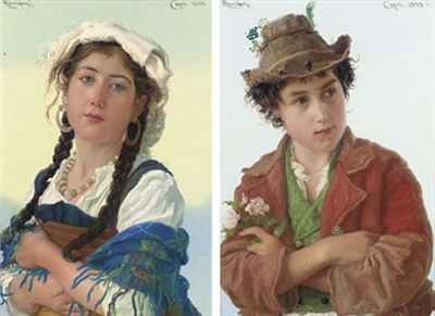 A love token; and A young ciociara (pair)