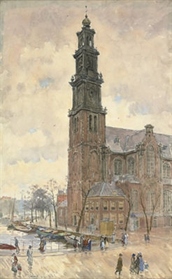 The Westerkerk on the Prinsengracht, Amsterdam