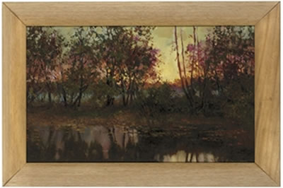 Sunrise over the lily pond