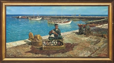 Fishermen at the port