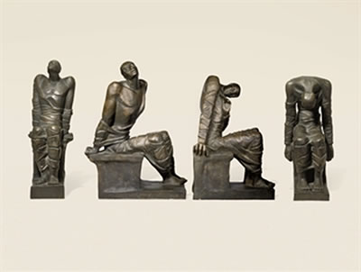 In Stupor After Capture; Longing for Freedom; Fight Against Gloom; and Hope Lost - (4 pieces)
