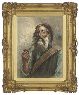 A good smoke; and Gathering water (a pair)