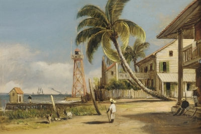 The Governor's Residence and Lighthouseoverlooking Cristobal Harbour, Colon, Panama, 1865