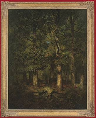 A huntsman in a forest glade