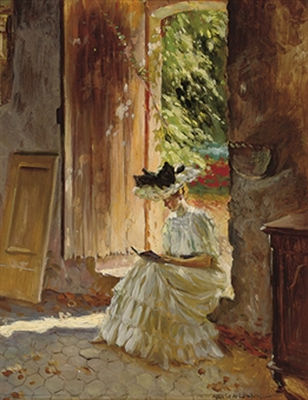 Reading in the shade