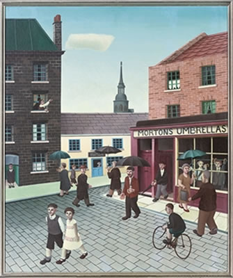 Mortons Umbrella's by Michael Quanne - Auction record, sale price, and art valuation. Compare with similar artists and explore comparable artworks.