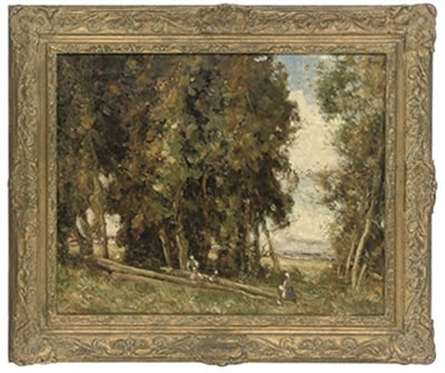 Figures on a path, the Cotswolds