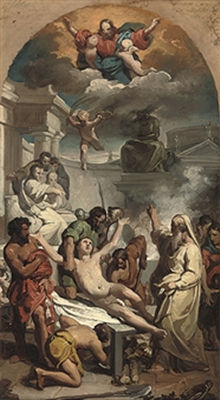 The Martyrdom of Saint Lawrence: a bozzetto