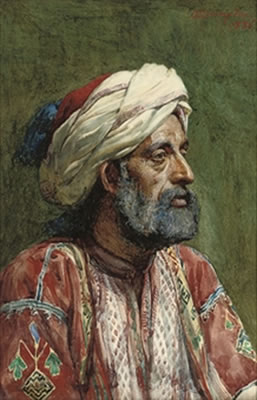 An Arab in traditional costume by James Shaw Crompton - Auction record, sale price, and art valuation. Compare with similar artists and explore comparable artworks.