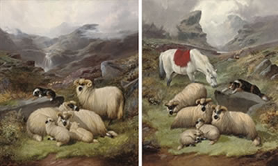 Scene in Glen Nevis, Scotland; and Scene in Glen Ogle, Scotland (2)