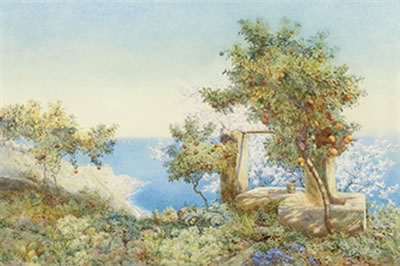 Orange trees, Taormina, Sicily by Edith Helena Adie - Auction record, sale price, and art valuation. Compare with similar artists and explore comparable artworks.
