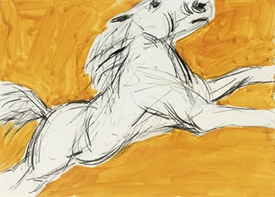 Flag for Vincent I, White Flying Horse