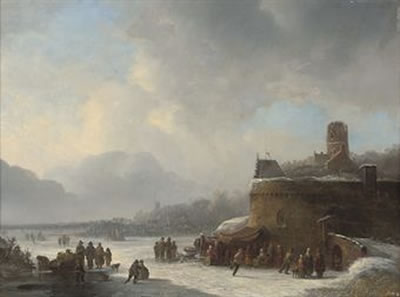 Skaters at a fort