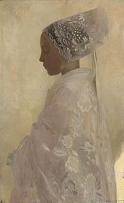 A maiden in contemplation