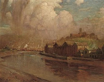 Sample artwork by William Hoggatt (1880 - 1961), known for landscapes, mainly of the isle of man, pastel and stained glass - View similar artists and auction records