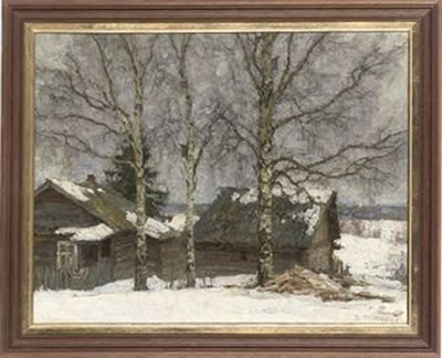 Cottages in the snow