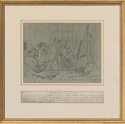 Henry Bright, Vandyke Brown and John Burgess, weather-bound at Conway Falls Inn
