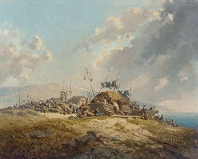 Tanka boat people, Macao by Auguste Borget - Auction record, sale price, and art valuation. Compare with similar artists and explore comparable artworks.