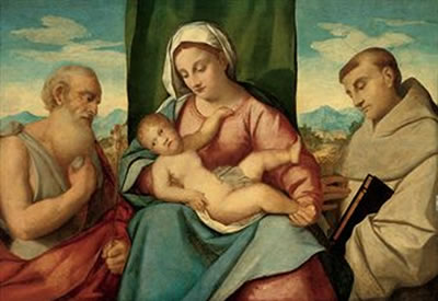 The Madonna and Child with Saints Jerome and Francis of Assisi