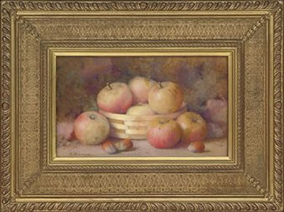 Still life of apples by Fred Spencer - Auction record, sale price, and art valuation. Compare with similar artists and explore comparable artworks.