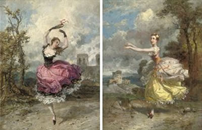Carlotta Grisi as La Esmeralda at Her Majesty's Theatre; ; and Lucile Grahn as Orithia in Les Camp des Amazones at Her Majesty's Theatre by George Patten - Auction record, sale price, and art valuation. Compare with similar artists and explore comparable artworks.