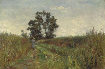 A walk through the fields by Alexander Kellock Brown - Auction record, sale price, and art valuation. Compare with similar artists and explore comparable artworks.