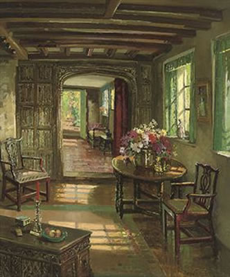 A sunlit interior