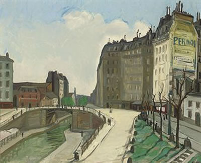 Le pont au canal de la Villette, Paris