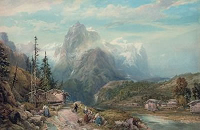 The Wellhorn from Rosenlaui, Switzerland
