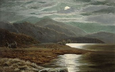 Ben Lomond by night; and A sunny day on the loch (a pair)