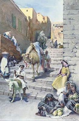 Street scenes in the Old City, Jerusalem by Anna Rychter-May - Auction record, sale price, and art valuation. Compare with similar artists and explore comparable artworks.
