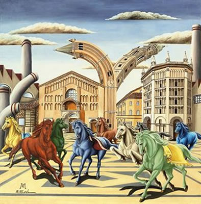 Sample artwork by Michele Evola (Born 1953), known for painting - View similar artists and auction records