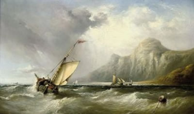 Fishing vessels in an offshore breeze