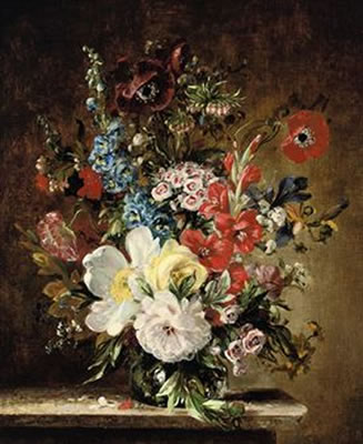 Summer flowers in a glass vase by Stuart Scott Somerville - Auction record, sale price, and art valuation. Compare with similar artists and explore comparable artworks.
