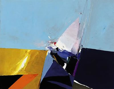 Beach Composition: Blue and Yellow