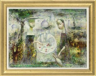 Tea with cherries by Alexander Dobrodiy - Auction record, sale price, and art valuation. Compare with similar artists and explore comparable artworks.