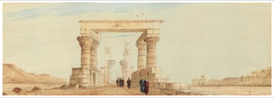 The ruins at Karnak (illustrated); and The Temple of Philae (pair)