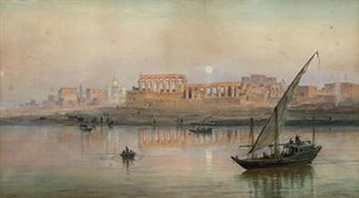A view of Luxor on the Nile, with Karnak