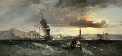Sample artwork by George Chambers Sr (1803 - 1840), known for marine painting - View similar artists and auction records