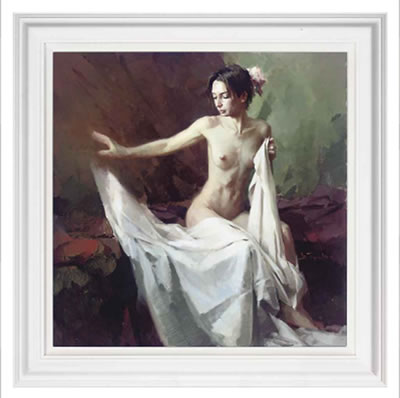 Nude with a rose in her hair by Yuriy Priyadko - Auction record, sale price, and art valuation. Compare with similar artists and explore comparable artworks.
